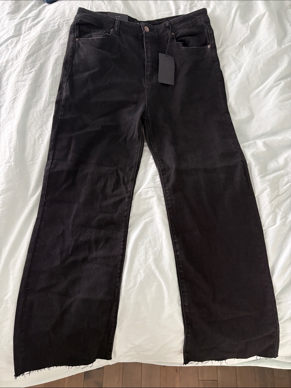 Black High-Rise straight Leg Jeans